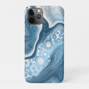 Case-Mate iPhone Case Art fluide bleu et blanc