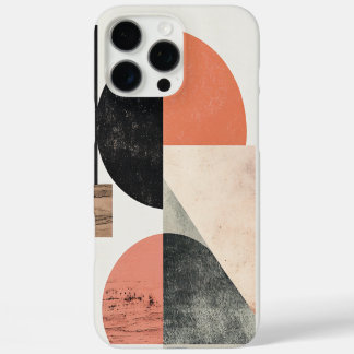 Coques iPhone 16 Pro Max Art géométrique Abstrait avec textures naturelles