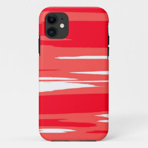 Coques Pour iPhone Art graphique en peinture rouge et blanche
