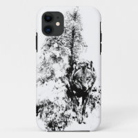 Art graphique Loup gris faune nature animale