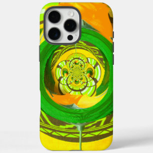 Coques iPhone 16 Pro Max Art graphique rose jaune