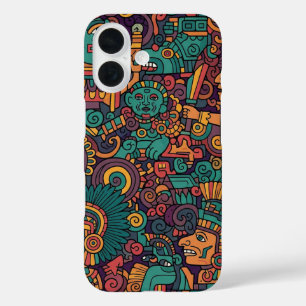 COQUES iPhone 16  ART INCIEN AZTÈQUE INDIEN