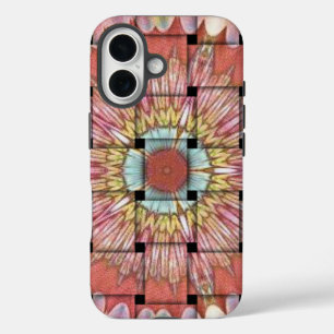 Coques iPhone 16 Art inspiré par l'Afrique Imprimé- Design géométri