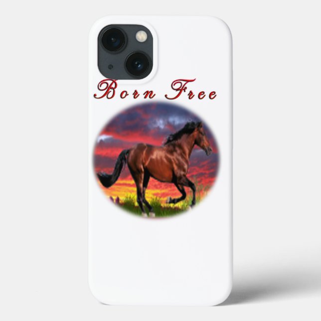 Coques Case-Mate iPhone Art libre né de cheval (Verso)