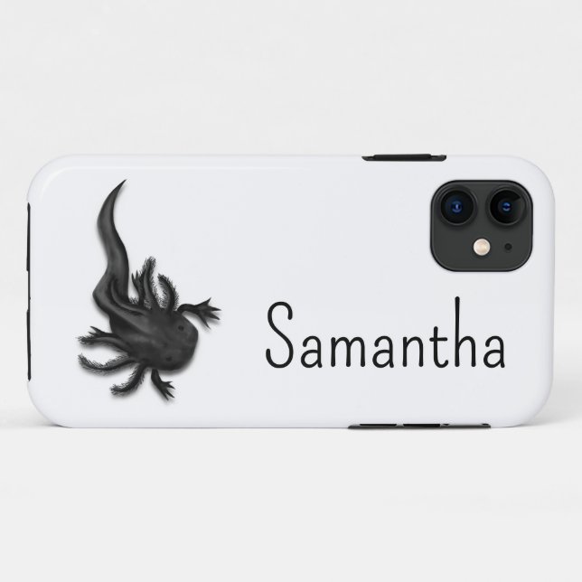 Coques Case-Mate iPhone Art Melanoïde Axolotl (Dos (Horizontal))