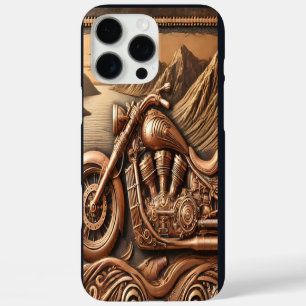 Coques iPhone 16 Pro Max Art moto en cuir pittoresque