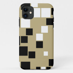 Coque Case-Mate Pour iPhone Art noir et blanc rétro Motif sans couture