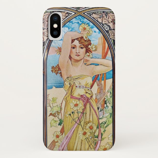 Coques Case-Mate iPhone Art Nouveau d'aube d'Alphonse Mucha (Dos)