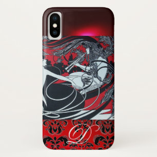 Case-Mate iPhone CASE ART NOUVEAU PAN, ROUGE BLACÉ BLANC DOMMASQUE MONOG