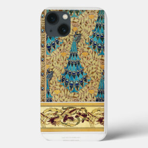 Case-Mate iPhone Case Art nouveau paon textile déco verneuil bleu