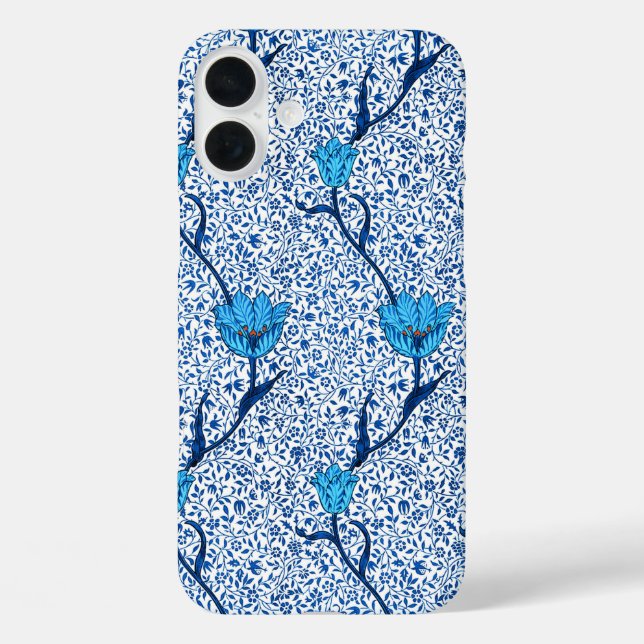 Coques Case-Mate iPhone Art Nouveau Tulip Damask, Cobalt Blue (Verso)