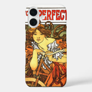 Coques iPhone 16 Art Nouveau Vélo Mucha Art
