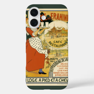 Coques iPhone 16 Art nouveau vintage, bar à bière Restaurant et caf