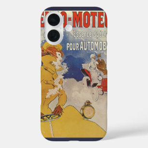 Coques iPhone 16 Art Nouveau vintage, Femme ancienne voiture conver