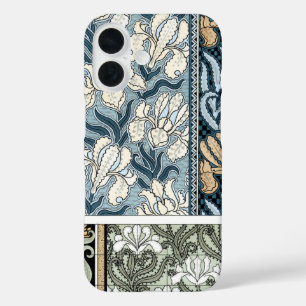 Coques iPhone 16 Art Nouveau vintage, Jardin Iris Fleurs