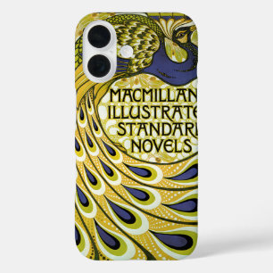 Coques iPhone 16 Art nouveau vintage, plume de paon de Macmillan