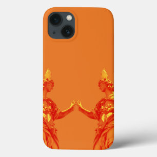 Case-Mate iPhone Case Art numérique de couleur orange avec sculptures