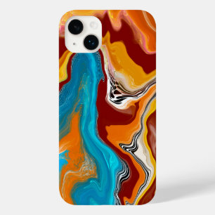 Coque Pour iPhone 14 Plus Art numérique liquide de lisses planétaire