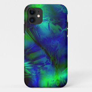 Case-Mate iPhone Case Art numérique Motif Abstrait bleu et vert
