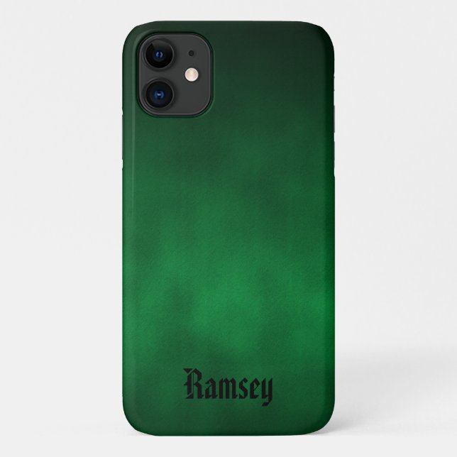 Coques Case-Mate iPhone Art Ombre Gothique Vert Personnalisé (Dos)