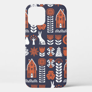 Case-Mate iPhone Case Art populaire scandinave sans couture motif vintag