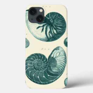 iPhone 13 Coque Art rouge et vert de coquillage
