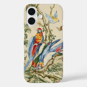 Coques iPhone 16 Art Tropical Antique de Perroquet et Papillon de G