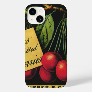 Coque Pour iPhone 14 Art vintage d'étiquette de caisse de fruit,