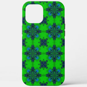 Coque iPhone 12 Pro Max Artdeco en vert et bleu