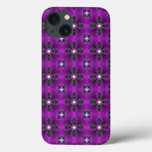 iPhone 13 Case Artdeco Fleurs Abstraites et étoiles