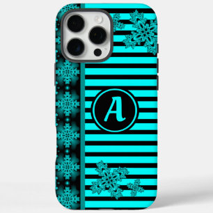 Coques iPhone 16 Pro Max Artdeco Flowers in Retro Style with monogram