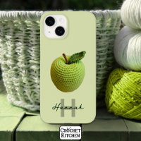 Artisanat Crochet vert Pomme Nom Monogramme