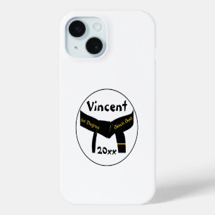 Coque Pour iPhone 15 Arts martiaux 1er degré Ceinture noire