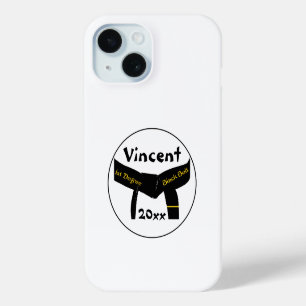 Coque Pour iPhone 15 Arts martiaux 1er degré Ceinture noire