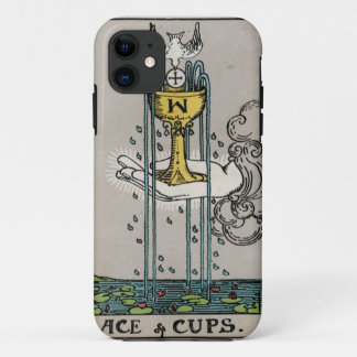 Coque iPhone 11 As de caisse de tarot de tasses