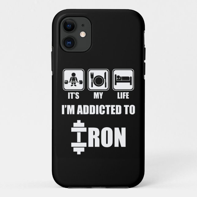 Coques Case-Mate iPhone Ascenseur, Manger, Sommeil - Addictif Au Fer - Ent (Dos)