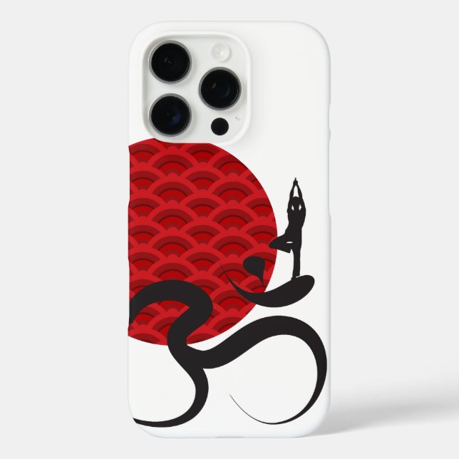 Coques Case-Mate iPhone Asiatique Red Sun Yoga & Moderne Zen Calligraphie  (Verso)