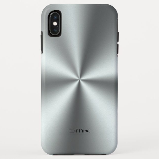 Coques Case-Mate iPhone Aspect en acier inoxydable en argent métallique (Dos)