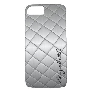 Case-Mate iPhone Case Aspect métallique en acier inoxydable diamant