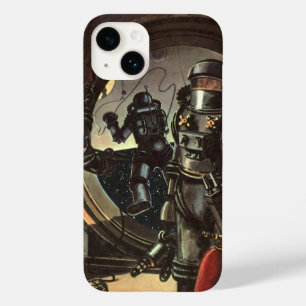 Coque Pour iPhone 14 Astronautes de la science-fiction vintage en sorti
