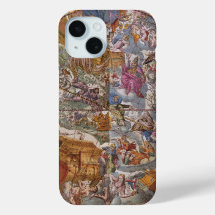 Coque Pour iPhone 15 Astronomie Ancienne, Carte des Constellations Chré