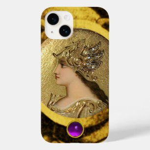 COQUE POUR iPhone 14 ATHENA AVEC GRIFFINES D'IMAGINAIRE ET PIERRE À JEU