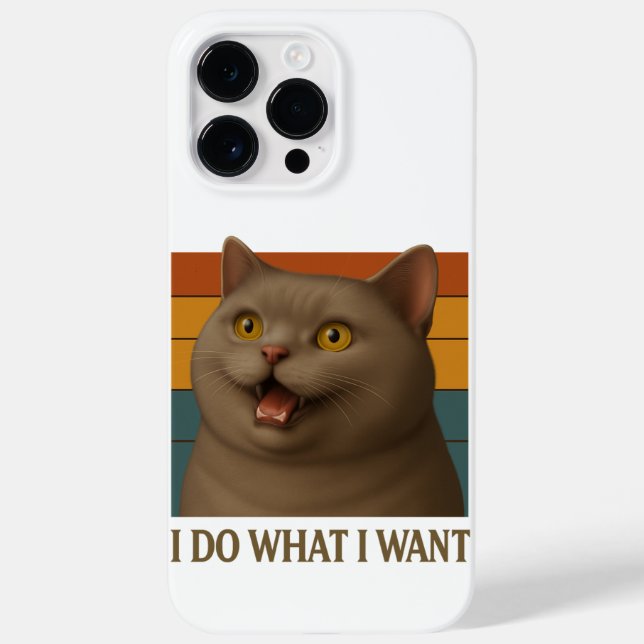 Coques Case-Mate iPhone Attitude de chat rétro (Verso)