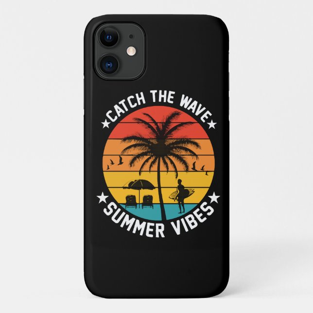 Coques Case-Mate iPhone Attrapez la vague d'effets d'été (Dos)