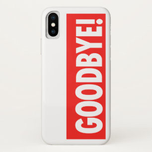 Case-Mate iPhone Case AU REVOIR ! Rouge et blanc