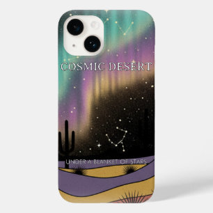 Coque Pour iPhone 14 Aurore du désert cosmique • Ciel nocturne western