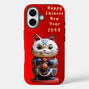 Coques iPhone 16 Auspicious Fortune Chat Bonne année chinoise
