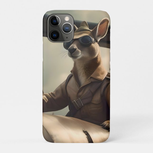 Coques Case-Mate iPhone Aussie Kangaroo Avion Pilote, (Dos)