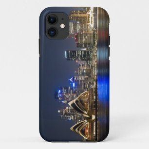 Coque iPhone 11 Australie, Sydney. Skyline avec l'Opéra vu