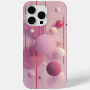 Coque iPhone 15 Pro Max Autocollant de téléphone à géométrie abstraite ros